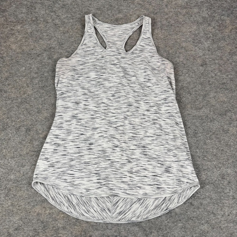 Lululemon Essential Tank Luon Tiger Space Dye Black White Womens‎ 6
